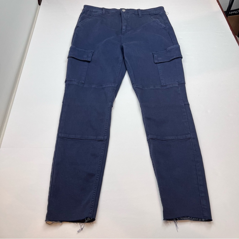 Favorite Daughter Super High Rise Cargo Skinny Ankle Women Size 31 Blue Pant NEW